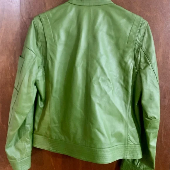 Preston & York Vibrant Green Leather Jacket - Picture 5 of 8